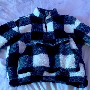 Comfy plaid sweatshirt